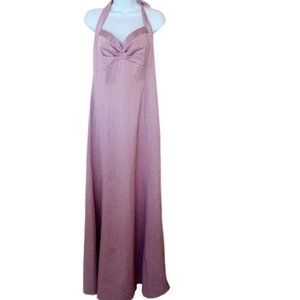 Pink Blush Full Length Maxi Halter Gown  Size 14